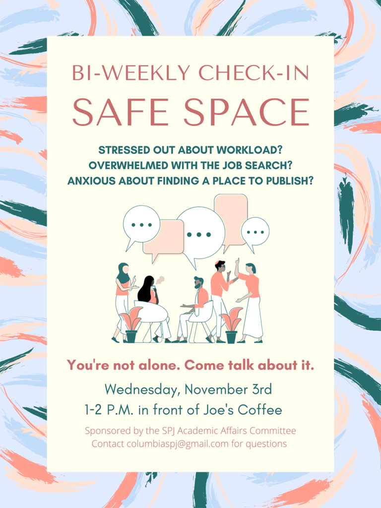 Invitation to the SPJ Bi-Weekly Check-In Safe Space!